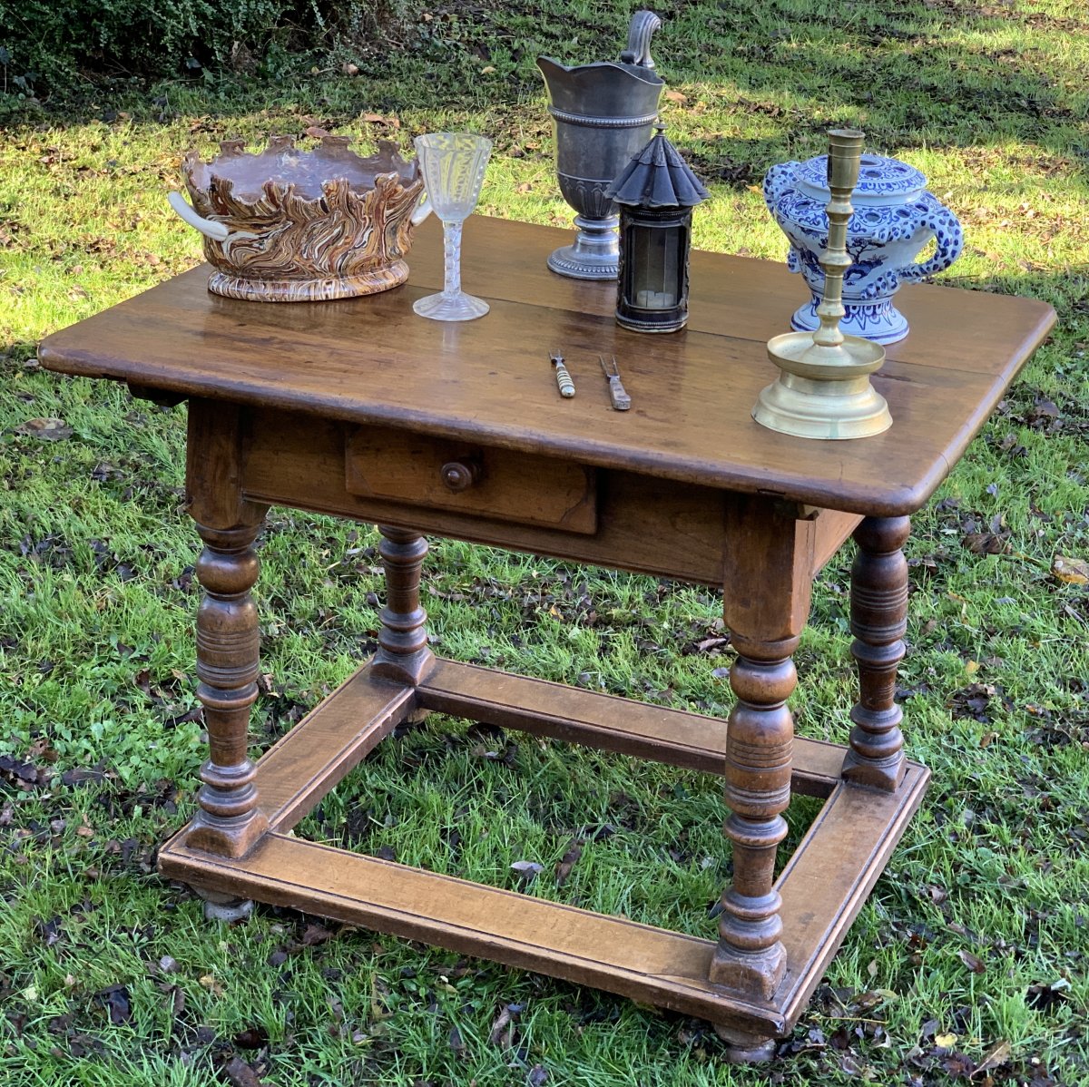 Early XVIIth Century Walnut Changer Table