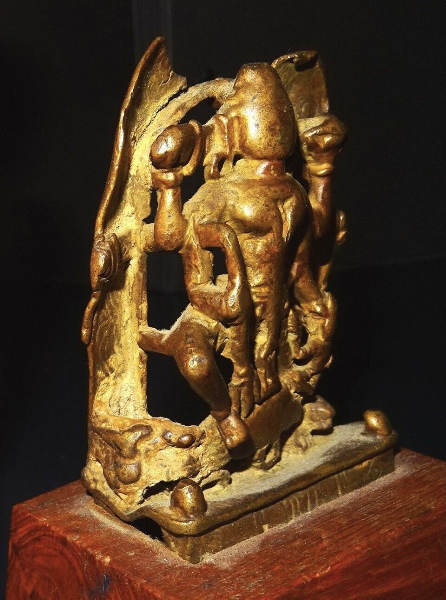 Vishnu Bronze Statue, India XVIIth Cty-photo-4