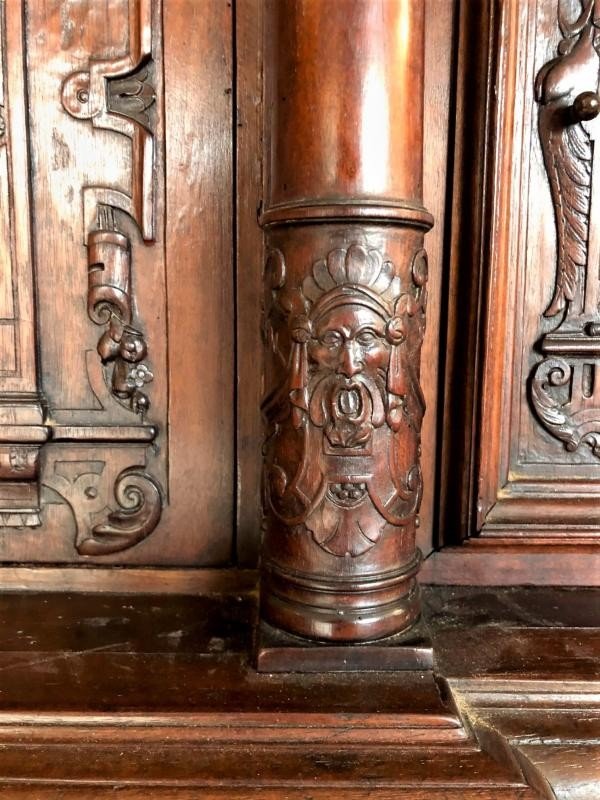 Circa 1590,  Walnut Richly Carved Dresser-photo-2