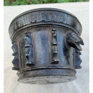 Superb Bronze Mortar From The Gothic Period, Patronymic And Dated