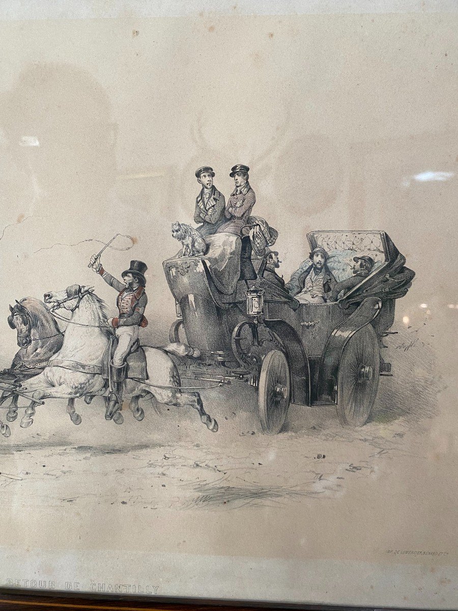 Lithograph, Return From Chantilly, Adam Victor, Circa 1860-photo-4