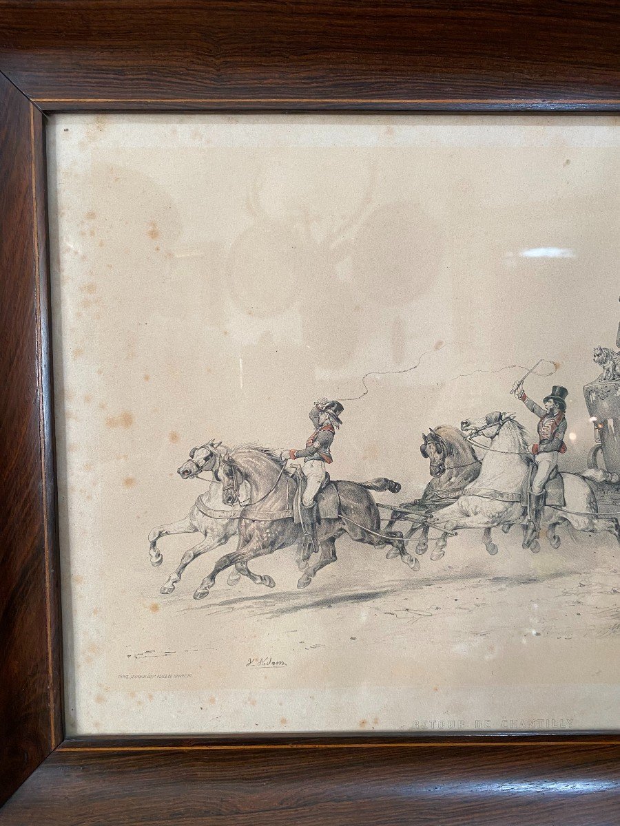 Lithograph, Return From Chantilly, Adam Victor, Circa 1860-photo-2