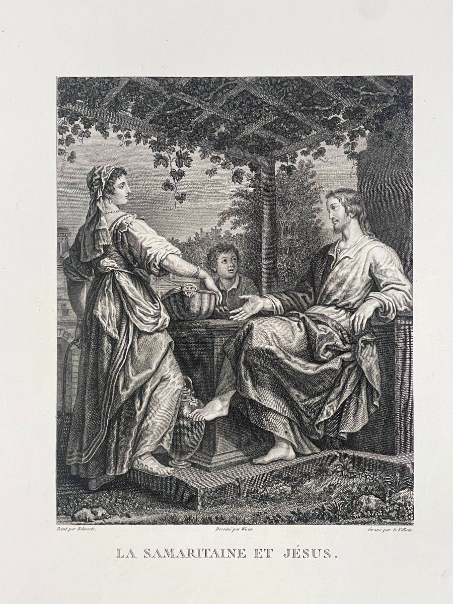 The Samaritan Woman And Jesus, Biliverti, Etching-photo-2