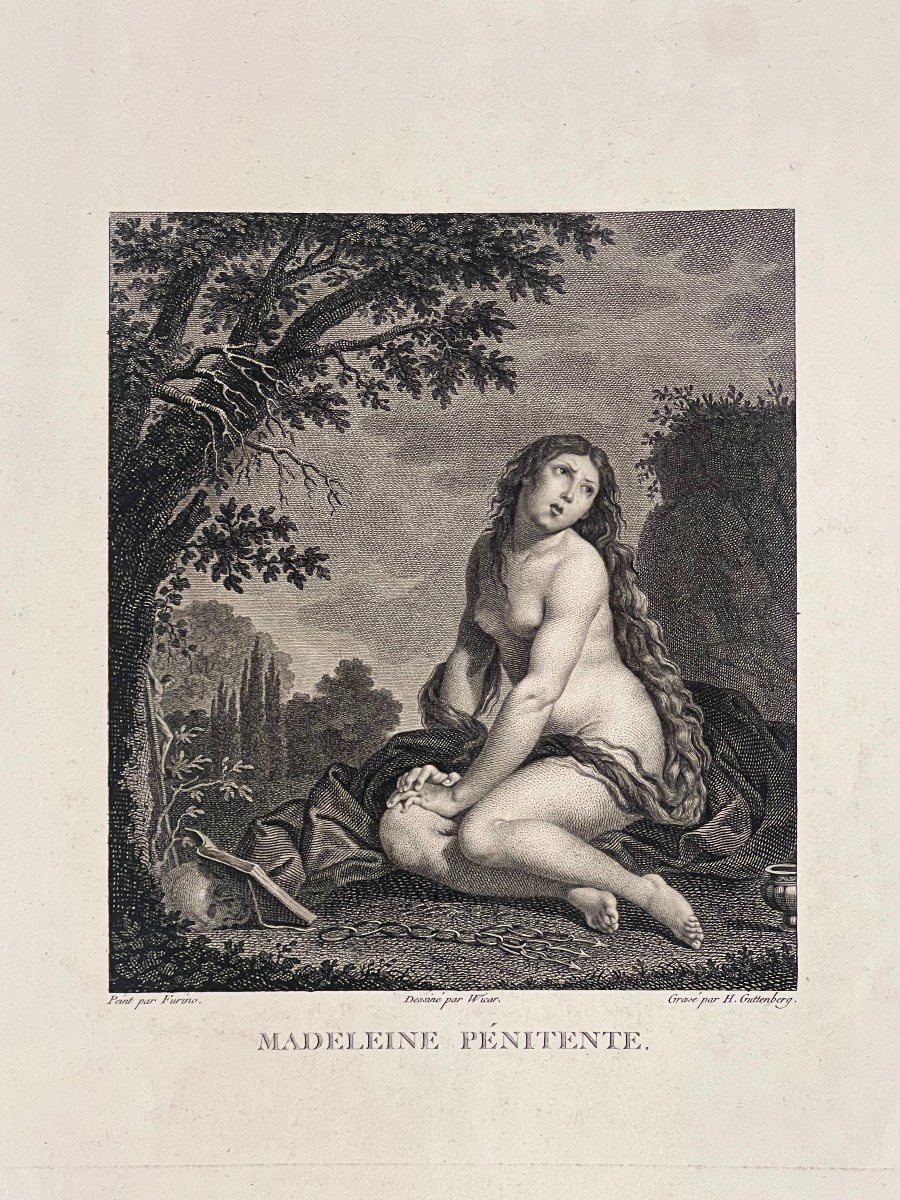 Penitent Madeleine, Fracesco Furini, Etching-photo-2