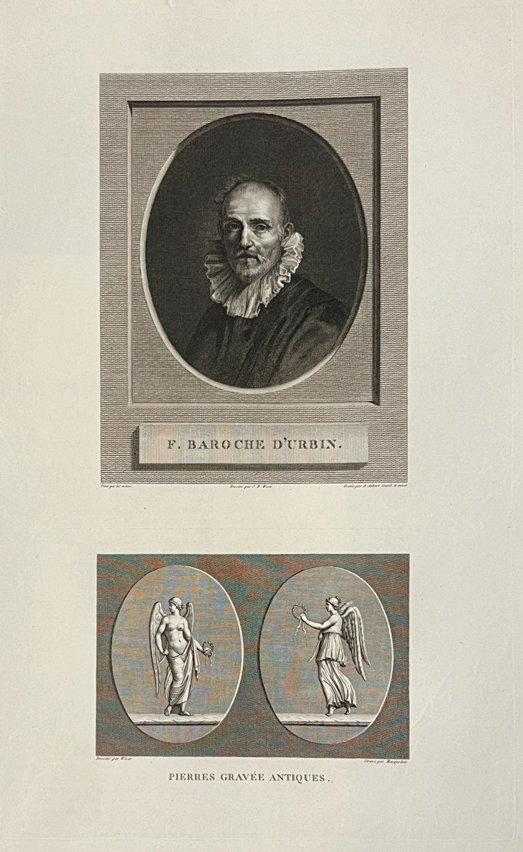 Frédéric Baroche, Self-portrait, Etching