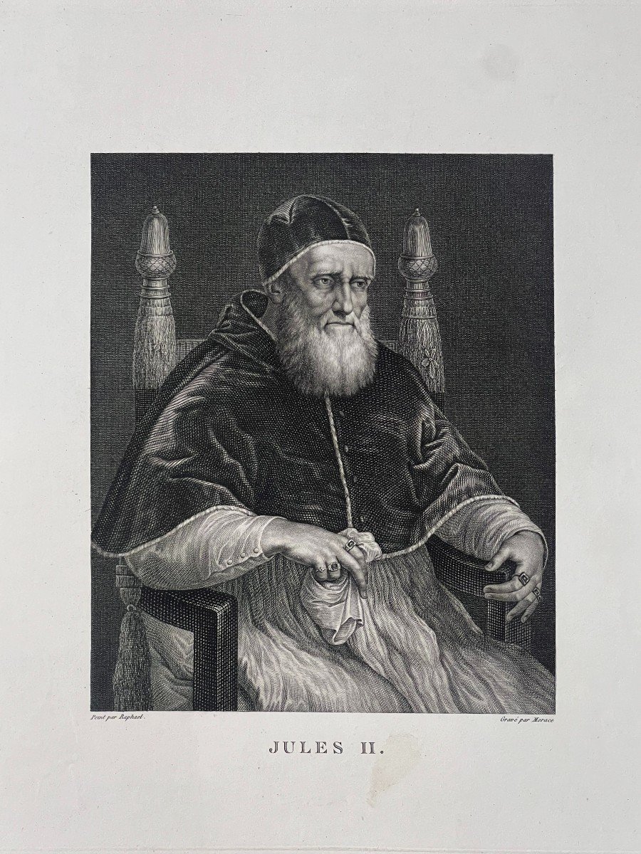 Portrait Of Julius Ii, Raphael, Etching-photo-3