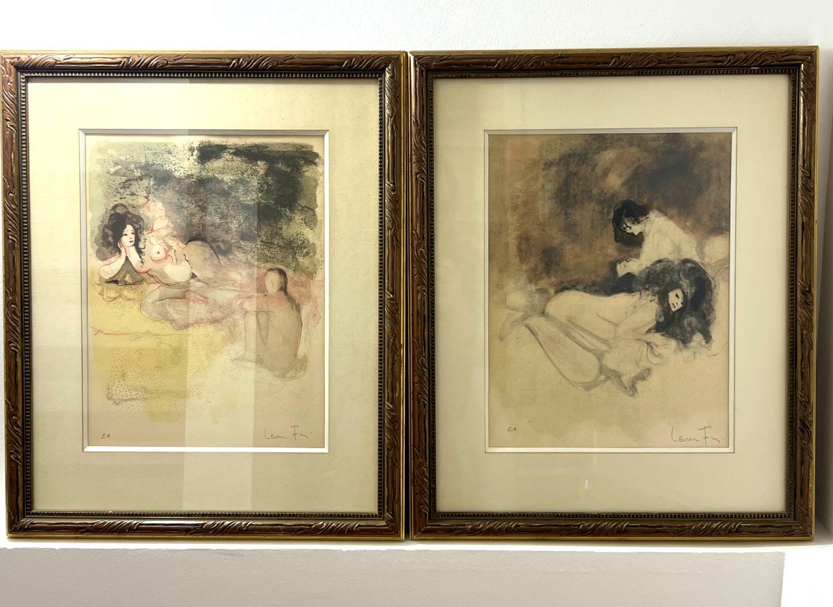 Couples Of Women, Leonor Fini, Lithographs, Signed, Justified In Ea