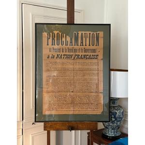 Proclamation Du Président De La République, 1914