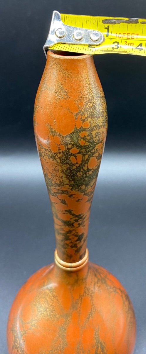 Japanese Patinated Bronze Vase 1900-photo-1