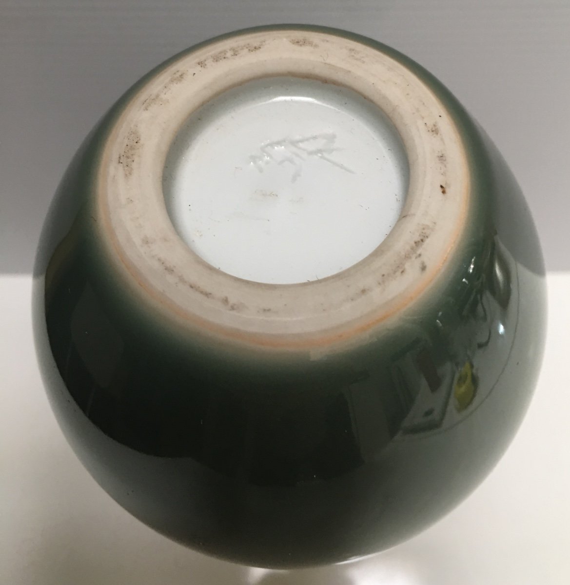 Japanese Celadon Porcelain Vase Circa 1900-photo-4