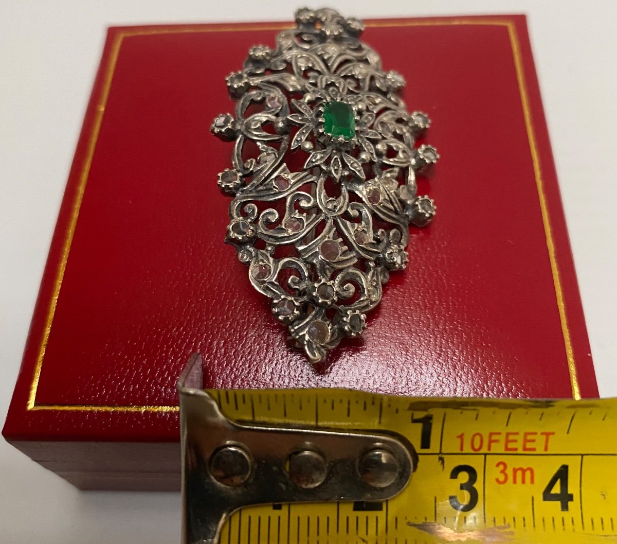 Sterling Silver Brooch Circa 1900-photo-4