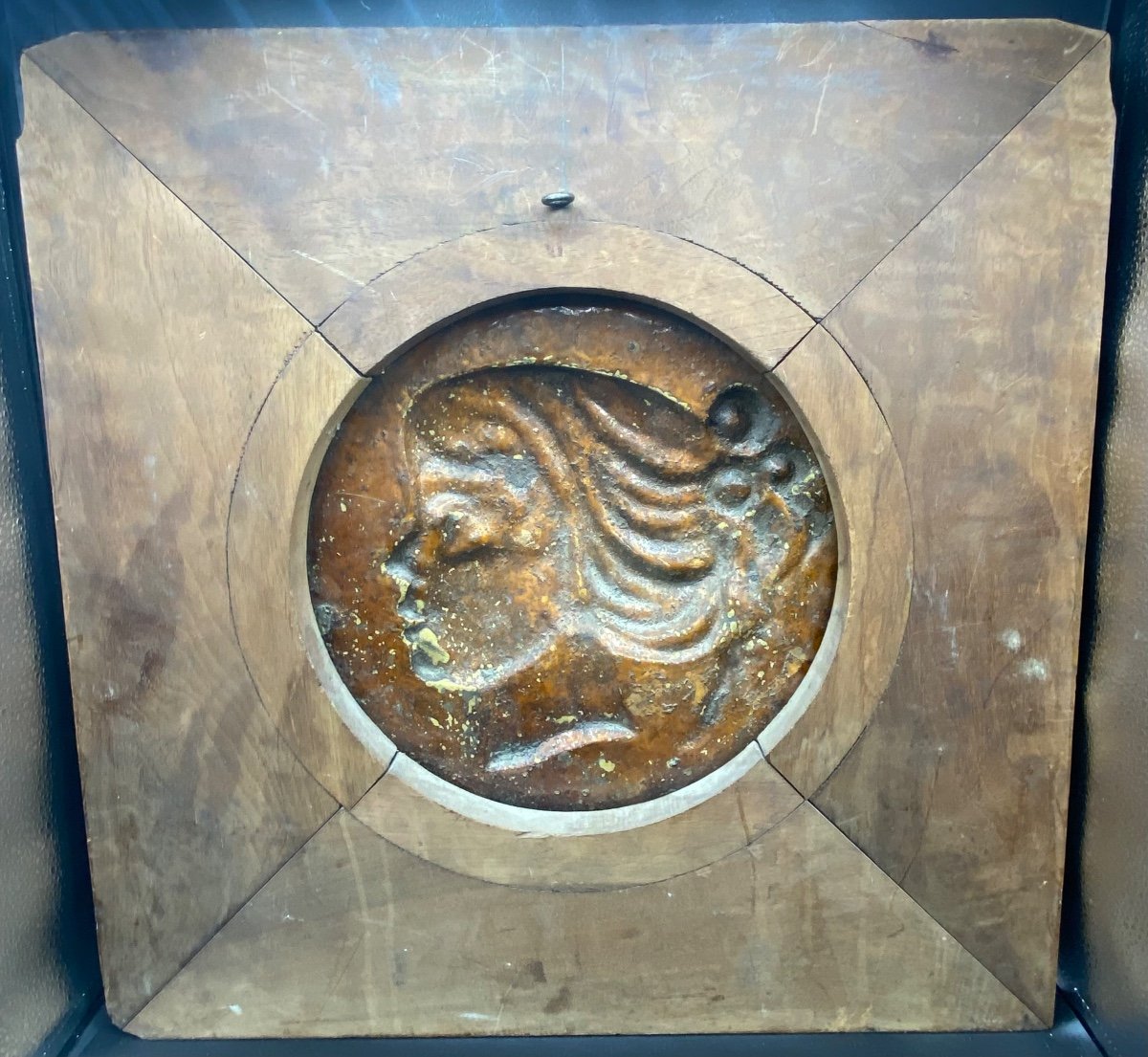 Gilt Bronze Plaque By H. Schwallier 1910-photo-2