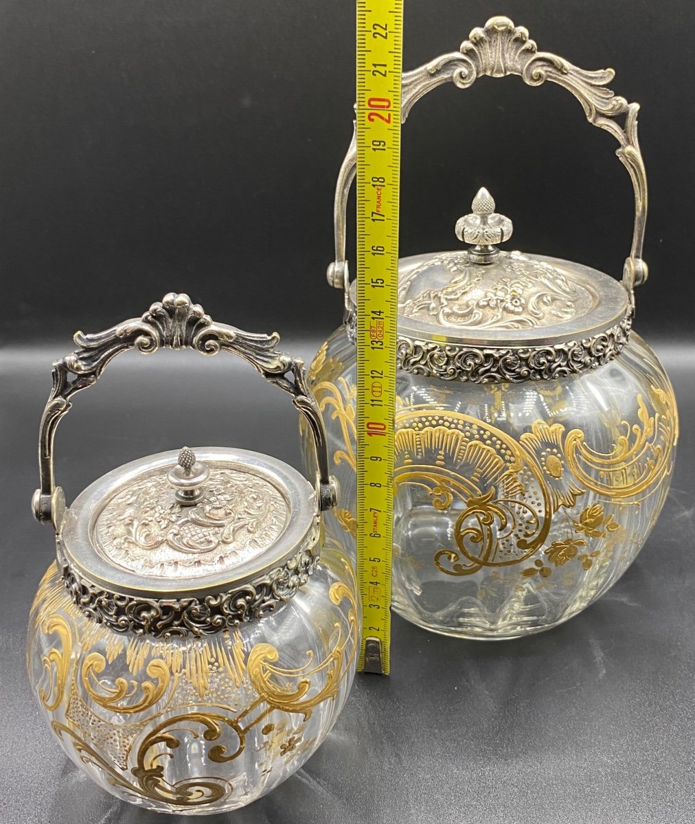 Pair Of Saint Louis Biscuit And Candy Buckets Circa 1900-photo-4