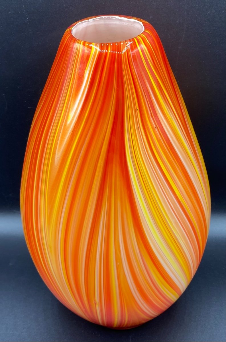 Missoni - Murano Vase In Crystal Triple Layers Circa 1970/80-photo-4