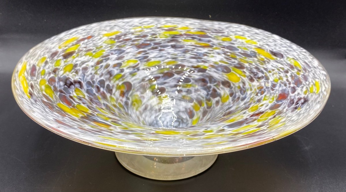 Double Layer Blown Glass Cup By Clichy Circa 1920-photo-3