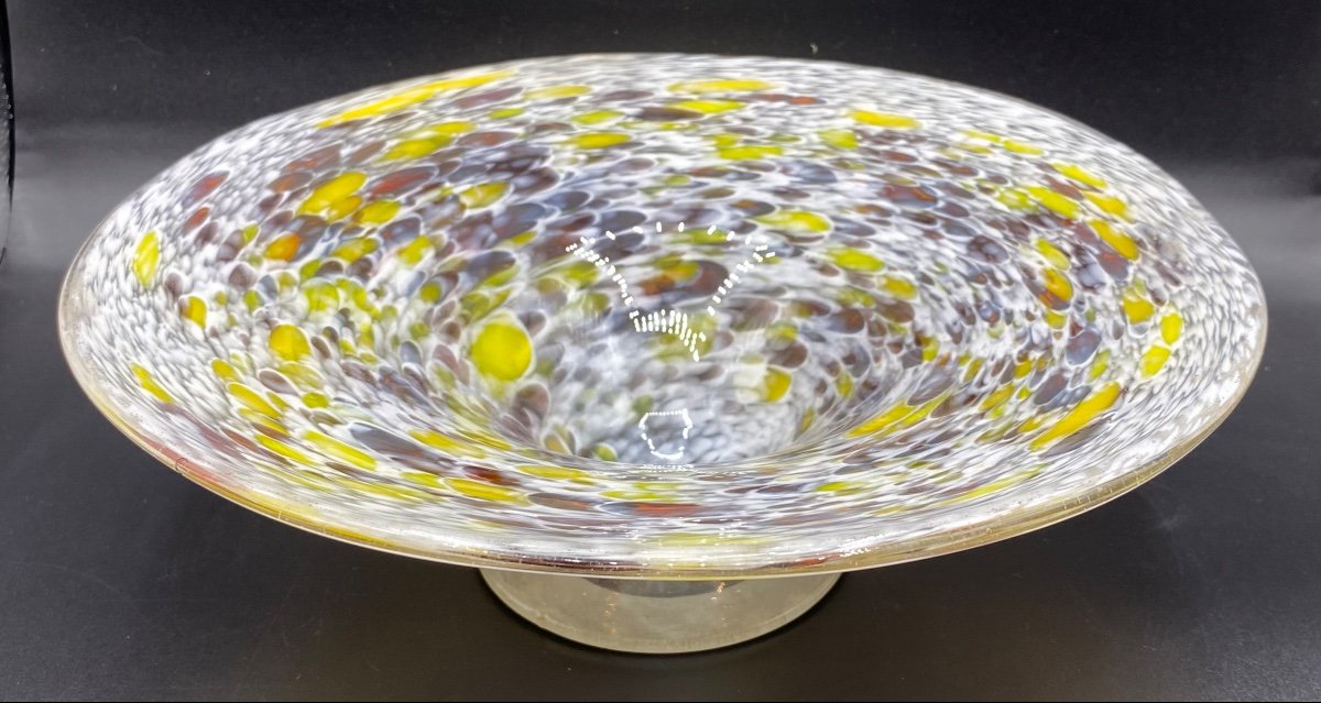 Double Layer Blown Glass Cup By Clichy Circa 1920-photo-4