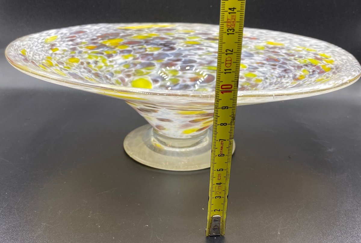 Double Layer Blown Glass Cup By Clichy Circa 1920-photo-4