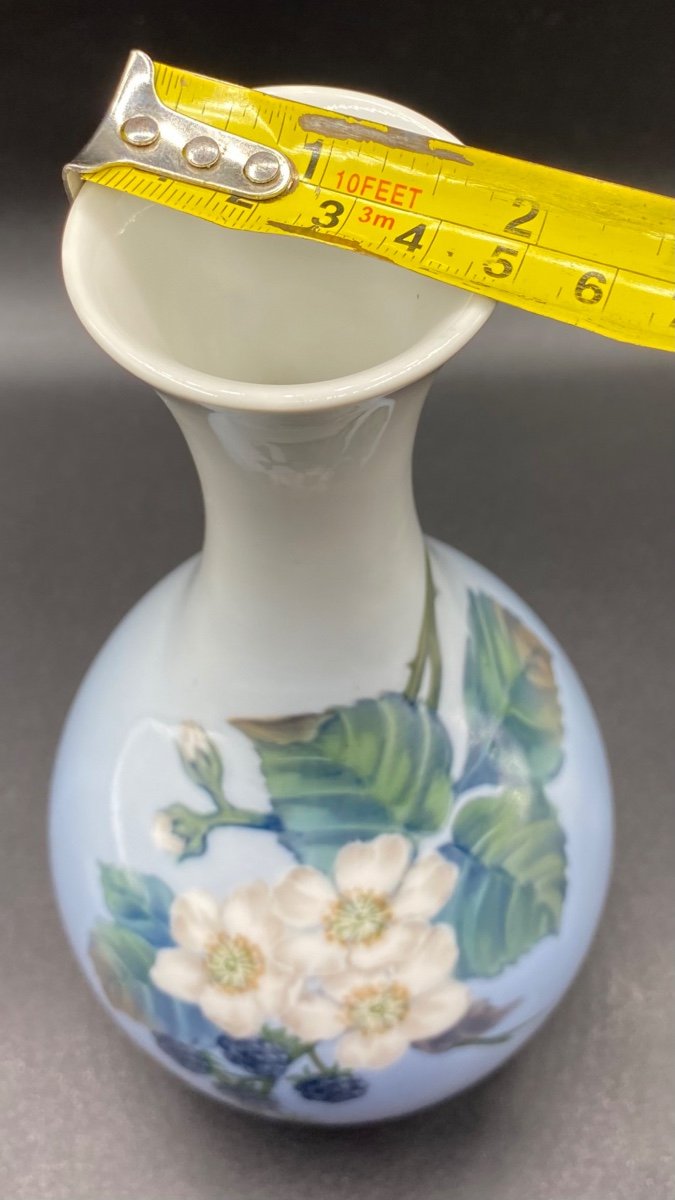 Copenhagen Porcelain Vase Circa 1960-photo-5