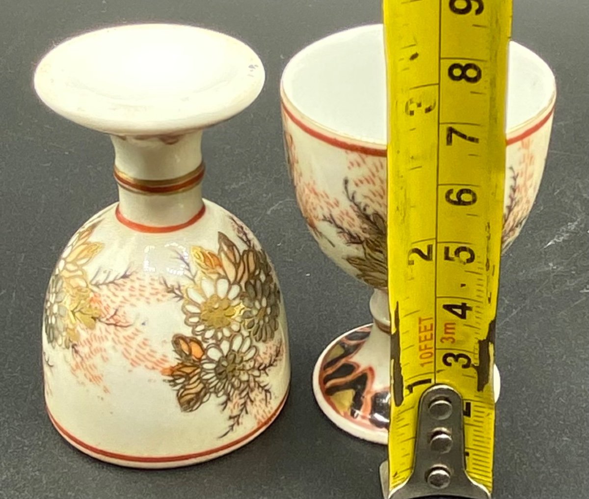 Paire De Coquetiers En Porcelaine De Satsuma Japon Vers 1900-photo-5