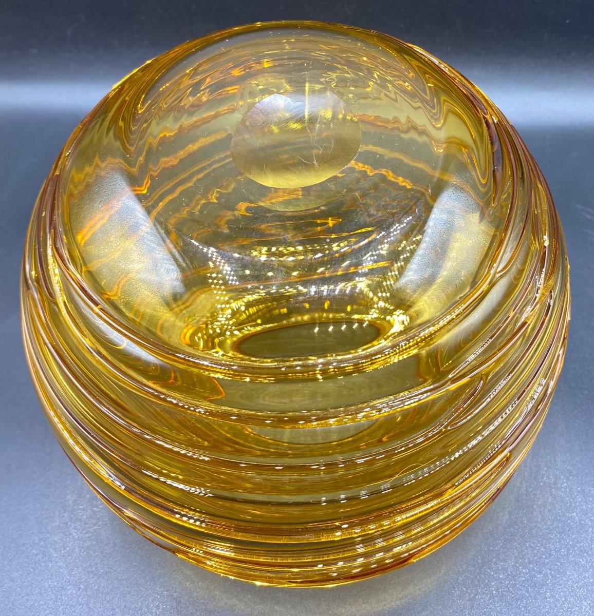 Blown Glass Vase And Applications Circa 1930-photo-2