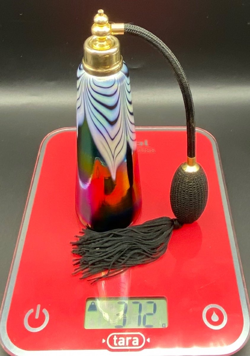 1950s/60s Iridescent Multi-layered Glass Spray Bottle-photo-8