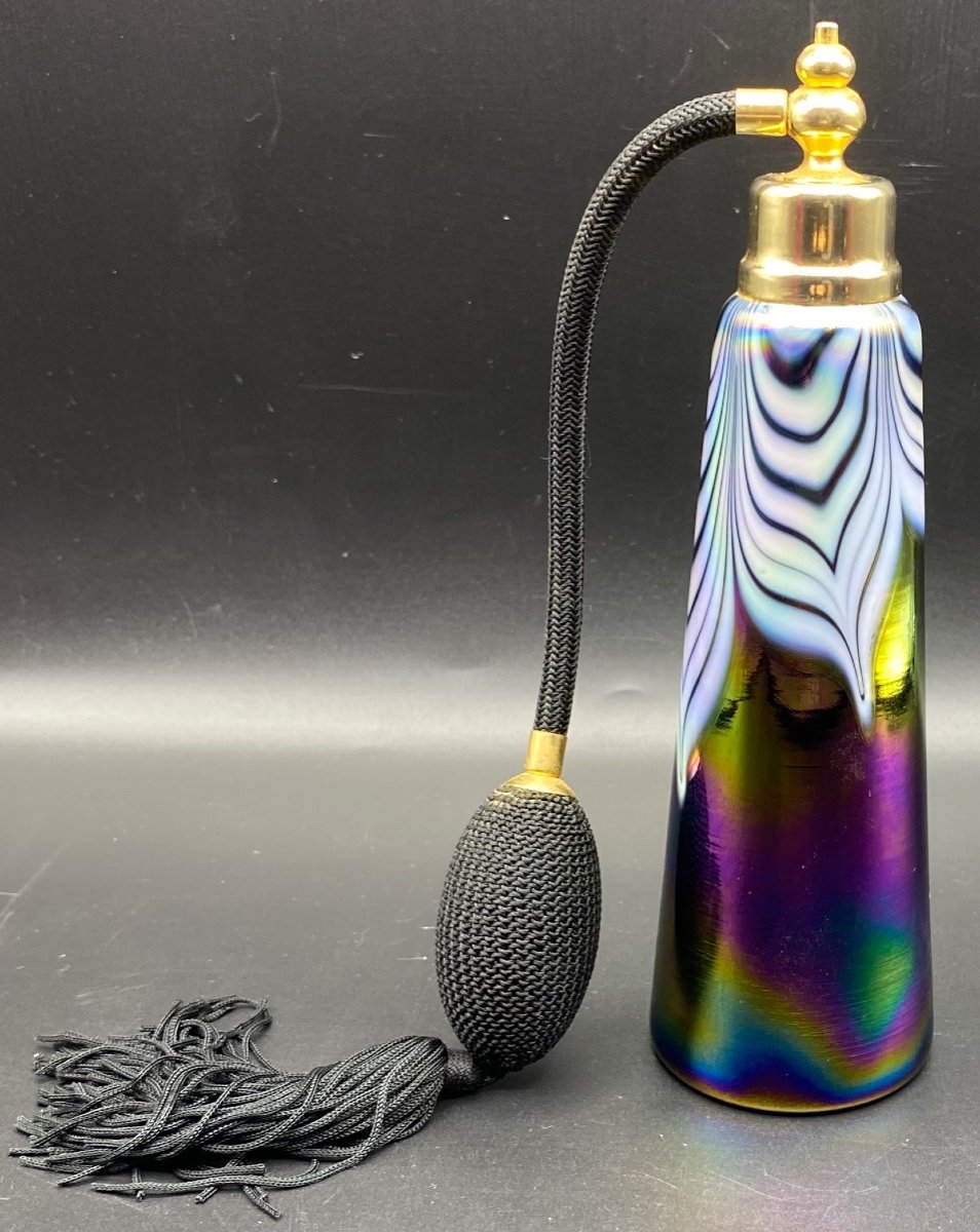 1950s/60s Iridescent Multi-layered Glass Spray Bottle