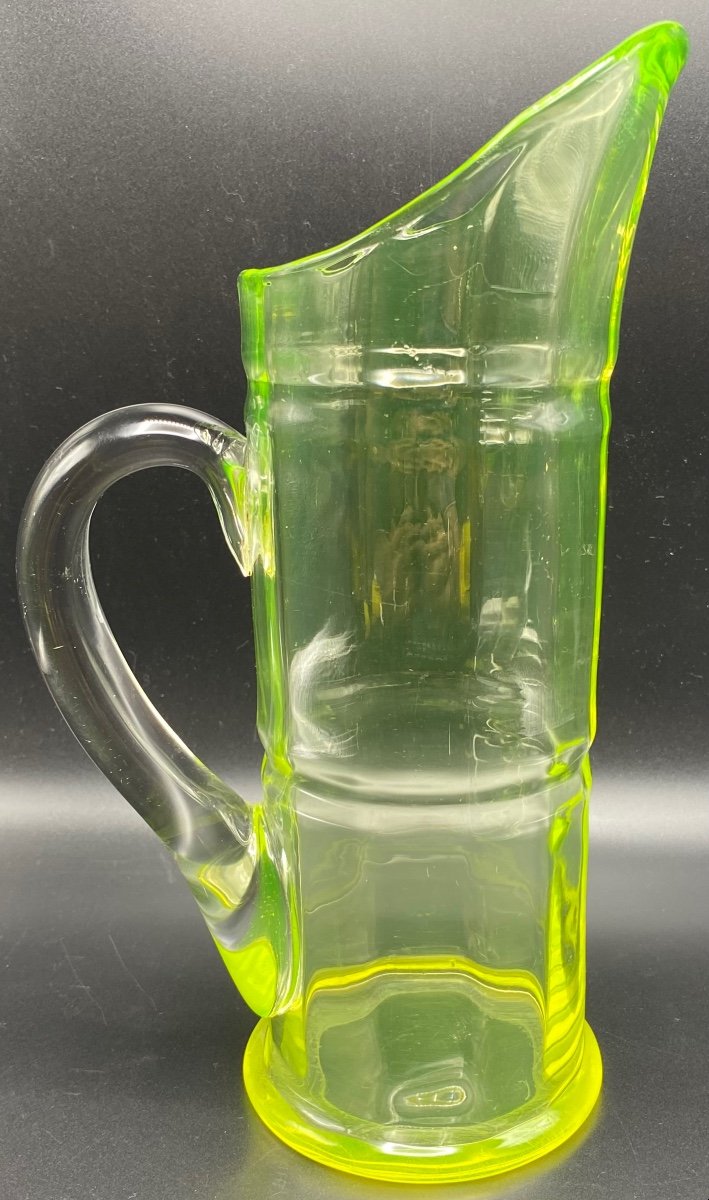 Pitcher In Blown Crystal Ouraline Saint Louis 1900-photo-3