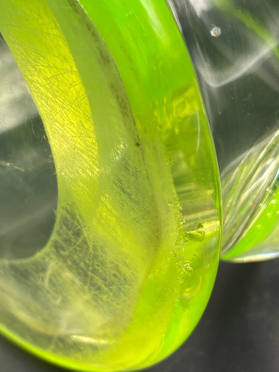 Pitcher In Blown Crystal Ouraline Saint Louis 1900-photo-3