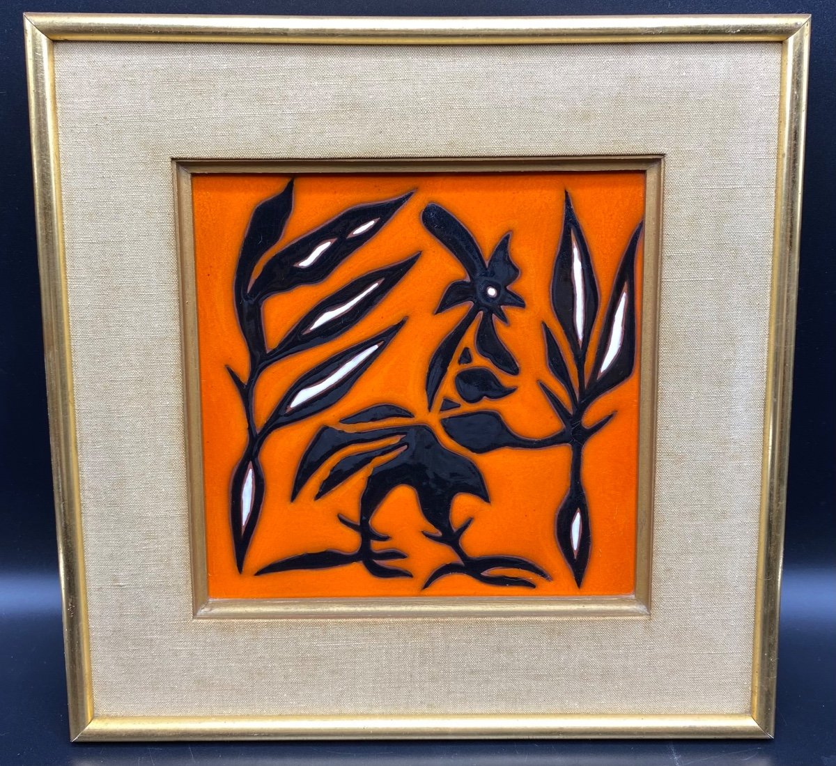 Enamelled Terracotta Tile By Jean Lurçat 1960