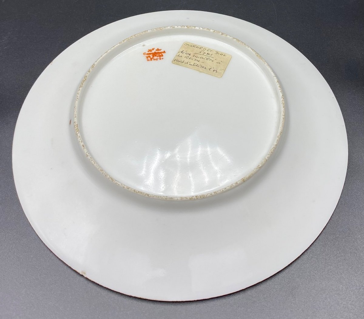 Soft Paste Porcelain Plate XVIIIth Guérard And Dihl-photo-2