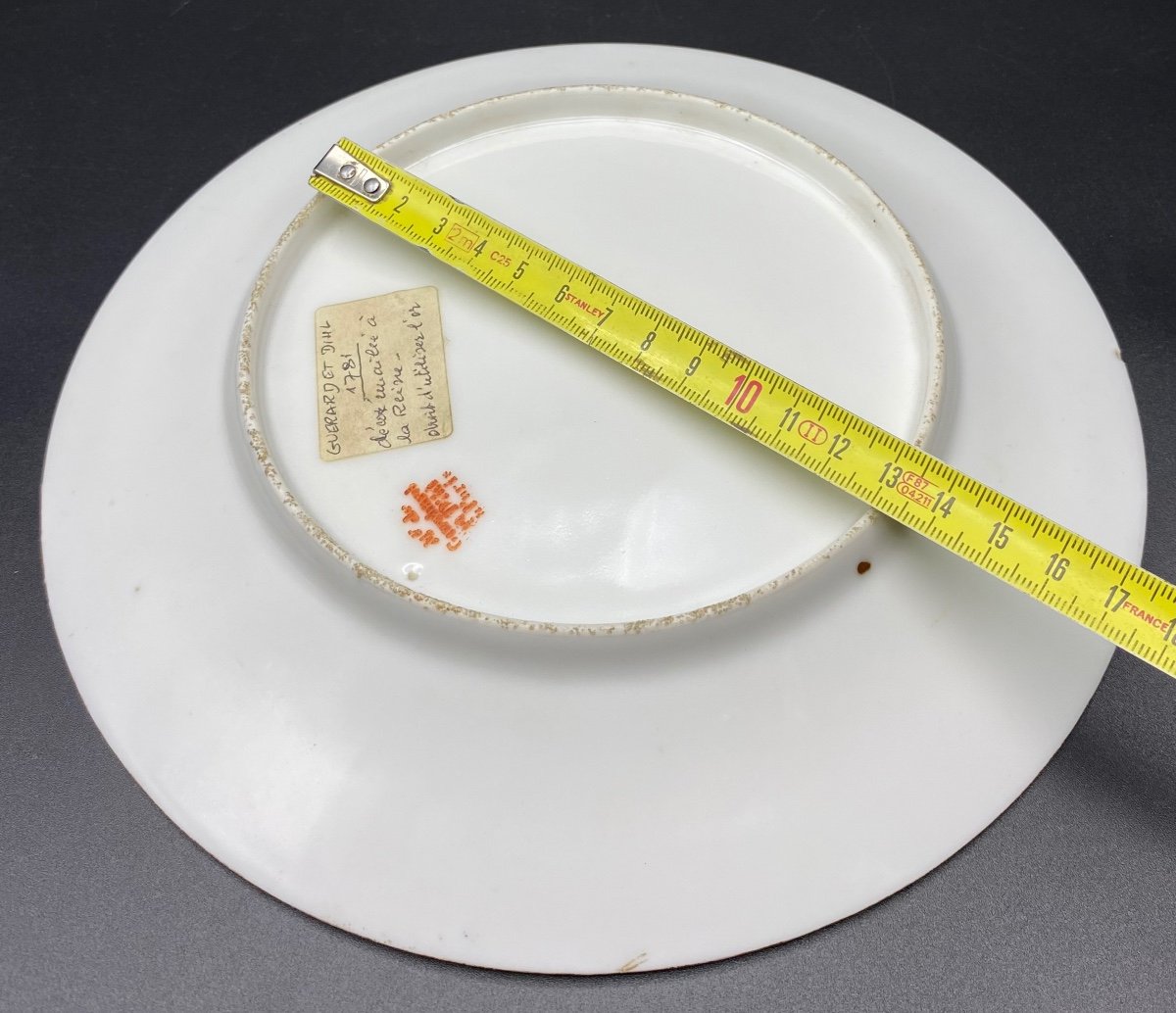 Soft Paste Porcelain Plate XVIIIth Guérard And Dihl-photo-3