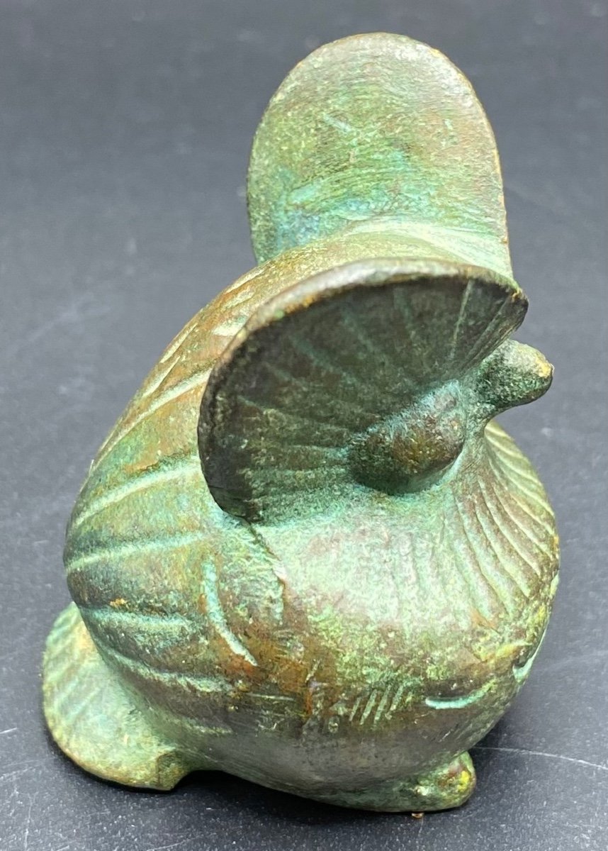 Small Bronze Owl Around 1900-photo-3