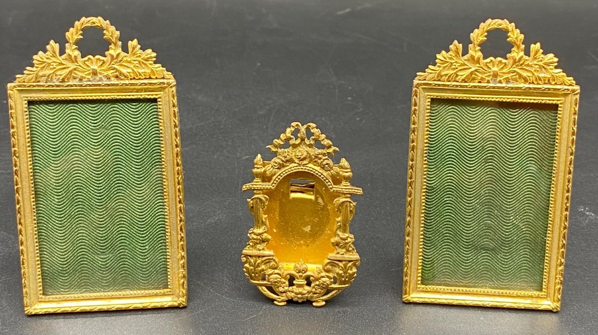 Small Frames In Brass And Gilt Bronze Late 19th Century