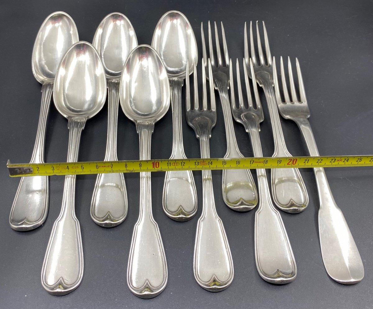 Series Of 18th Century Armorié Toulouse Cutlery By Guilhard-photo-4