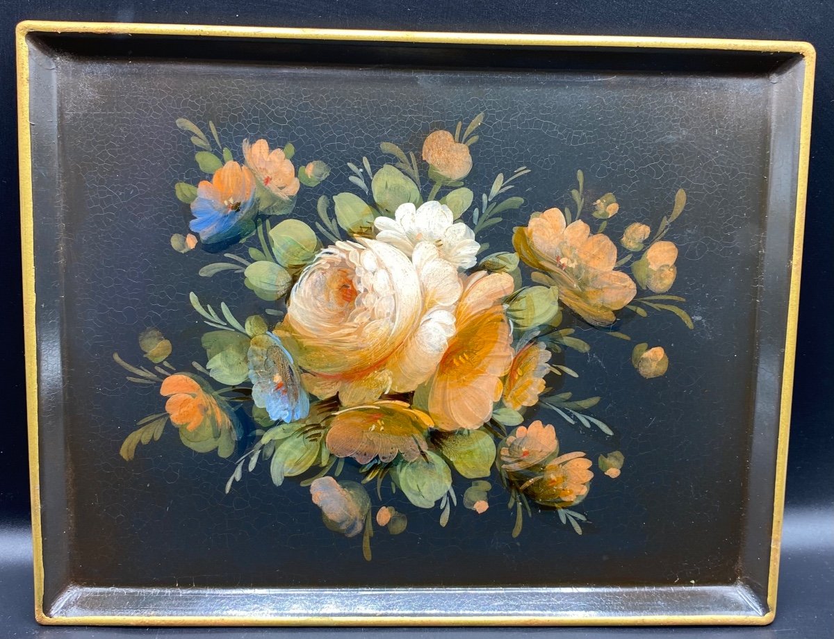 Small Painted Sheet Metal Serving Tray Circa 1930/40