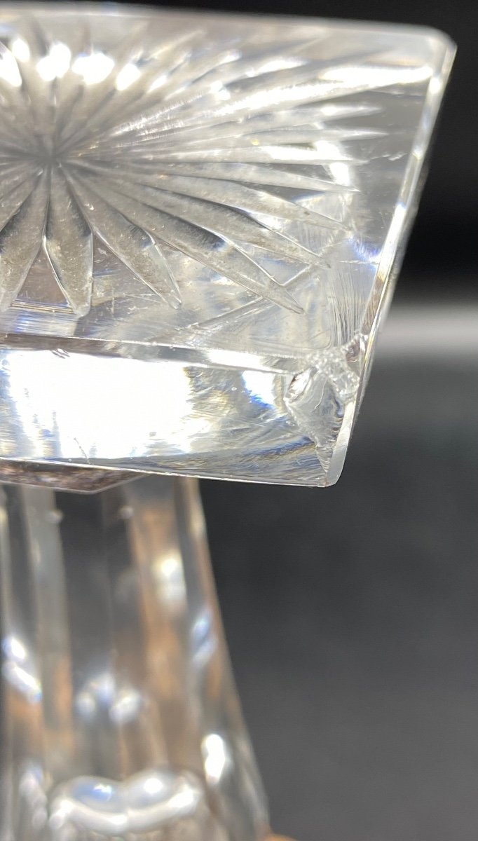 Champagne Flute In Crystal From Le Creusot Late 18th Century-photo-1