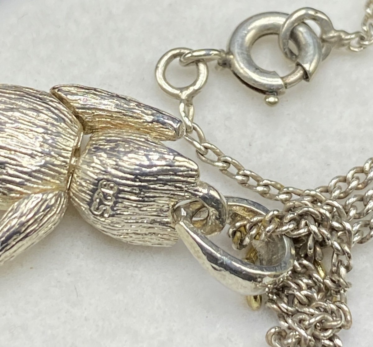 French Sterling Silver Pendant Circa 1950-photo-1