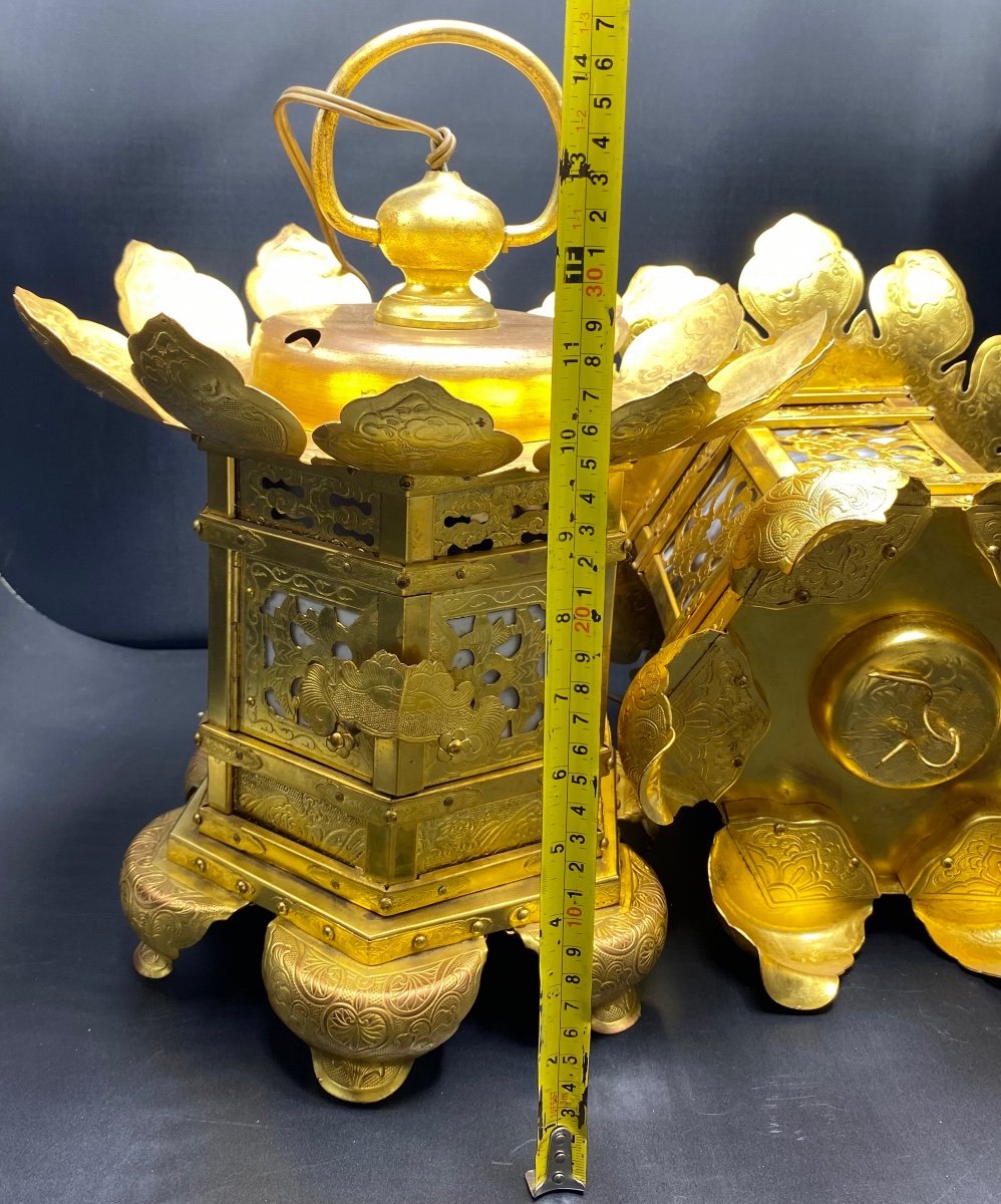 Pair Of Japanese Lanterns From The 1930s/40s-photo-5