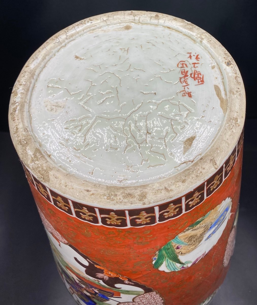 Satzuma Vase In Painted Enameled Porcelain From The 18th Century Japanese -photo-2
