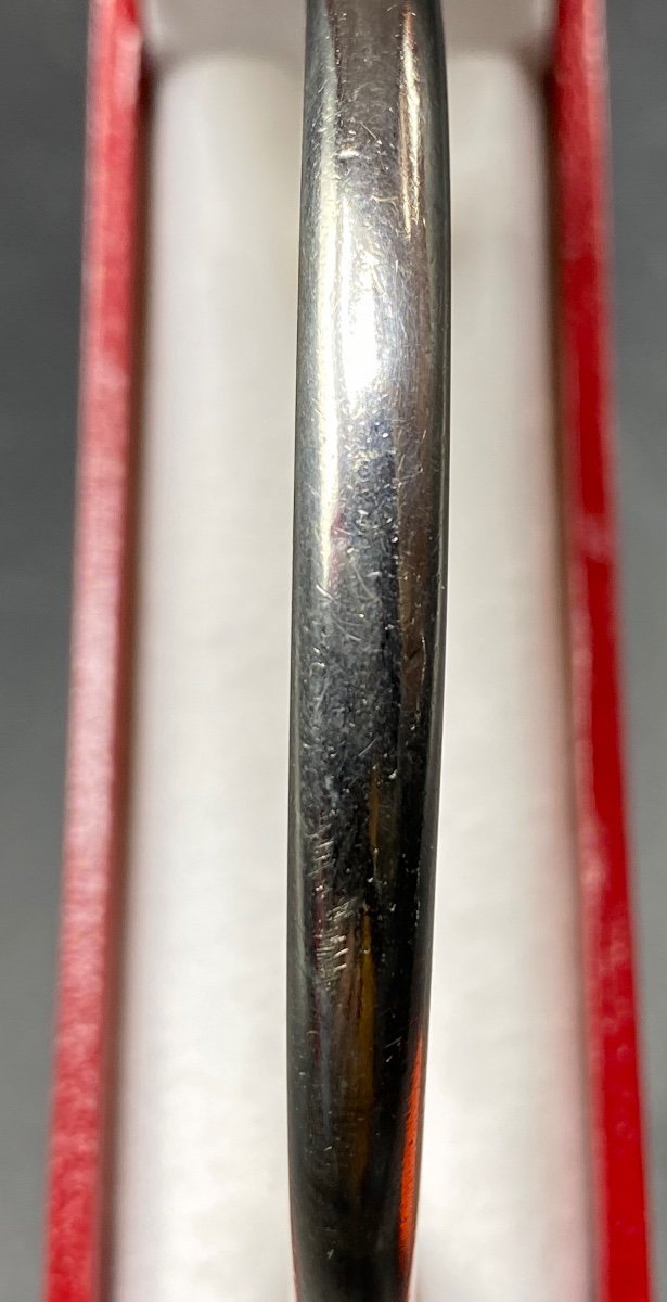 Closed Bangle In Sterling Silver From Mexico Around 1950-photo-4