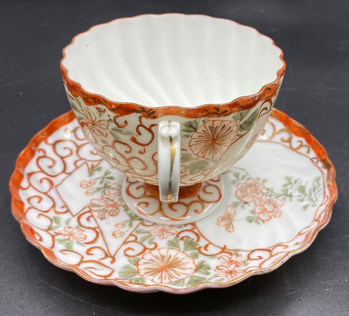 Tasse À Thé En Porcelaine «  Coquille D’œuf «  Japonaise Vers 1900-photo-4