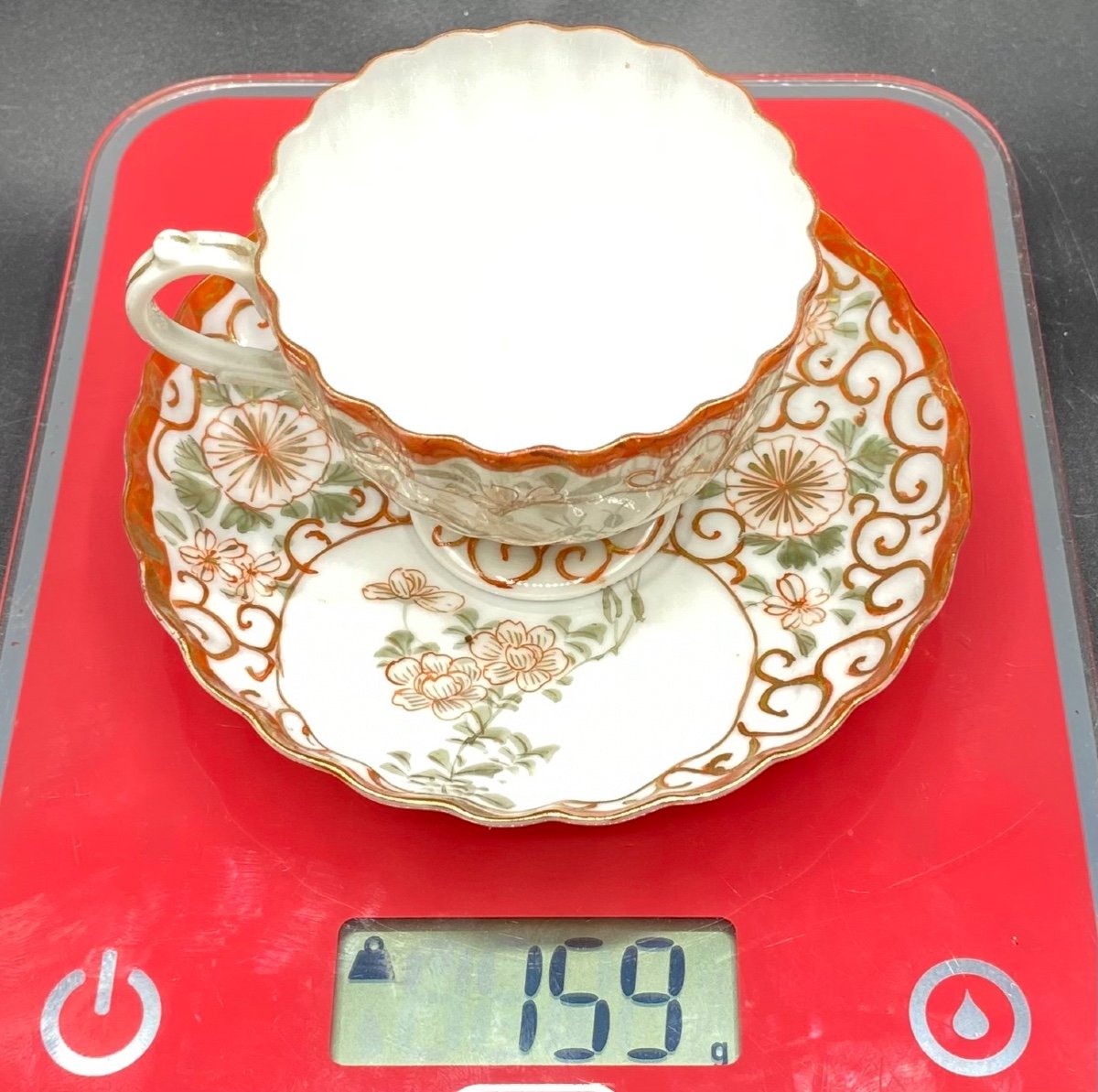 Tasse À Thé En Porcelaine «  Coquille D’œuf «  Japonaise Vers 1900-photo-8