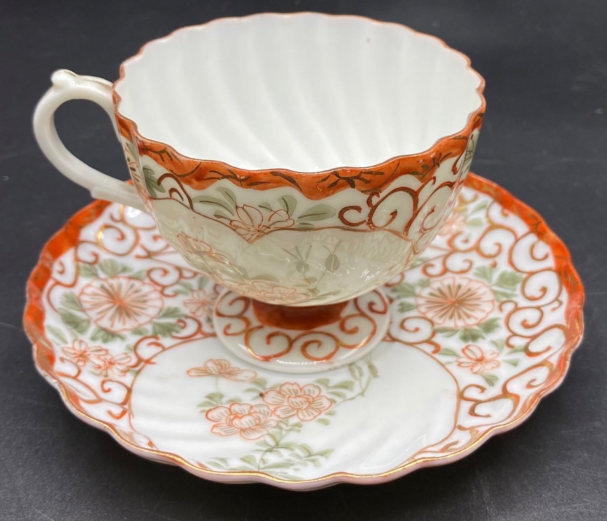 Tasse À Thé En Porcelaine «  Coquille D’œuf «  Japonaise Vers 1900