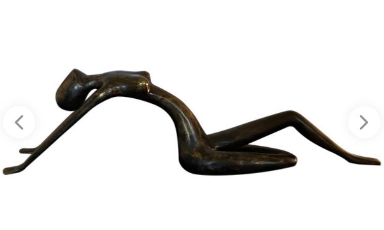 Female Nude Subject In Patinated Bronze Circa 1970/80