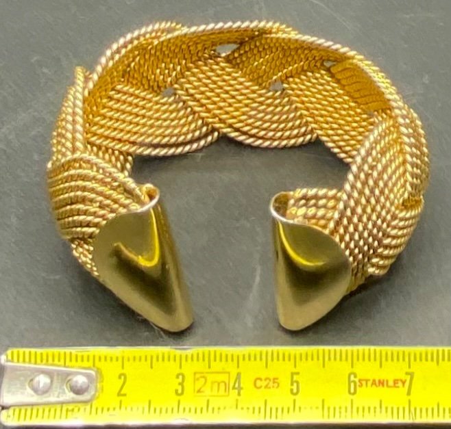 Golden Metal Bracelet, European From The 1960s/70s-photo-7