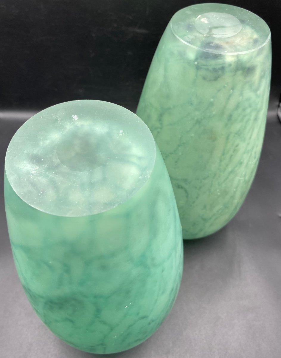 Pair Of Multi-layer Vases, French Around 1920/30-photo-7