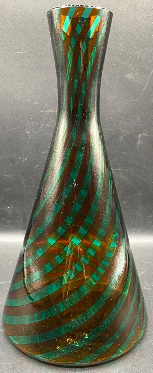 Vase Soliflore En Verre Multiple Couches Viart Murano Des Années 1960/70-photo-2