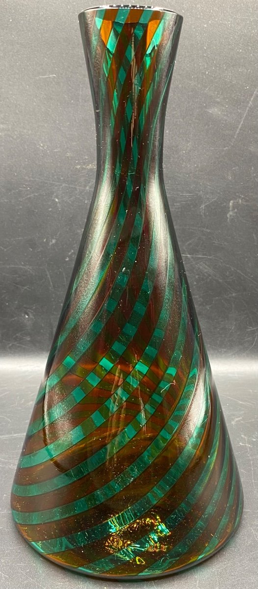 Viart Murano Multiple Layered Glass Soliflore Vase From The 1960s/70s-photo-4