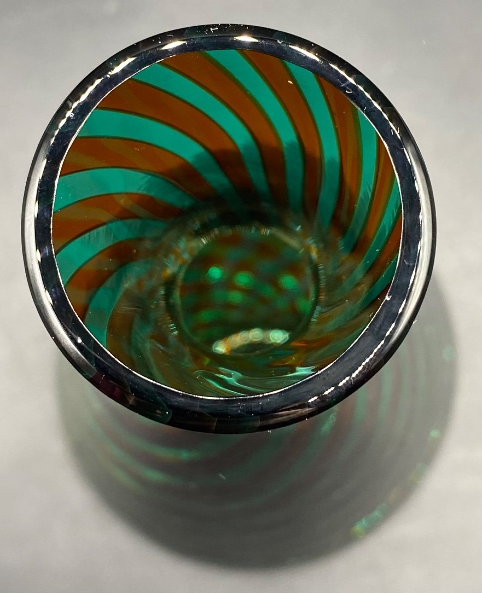 Viart Murano Multiple Layered Glass Soliflore Vase From The 1960s/70s-photo-3