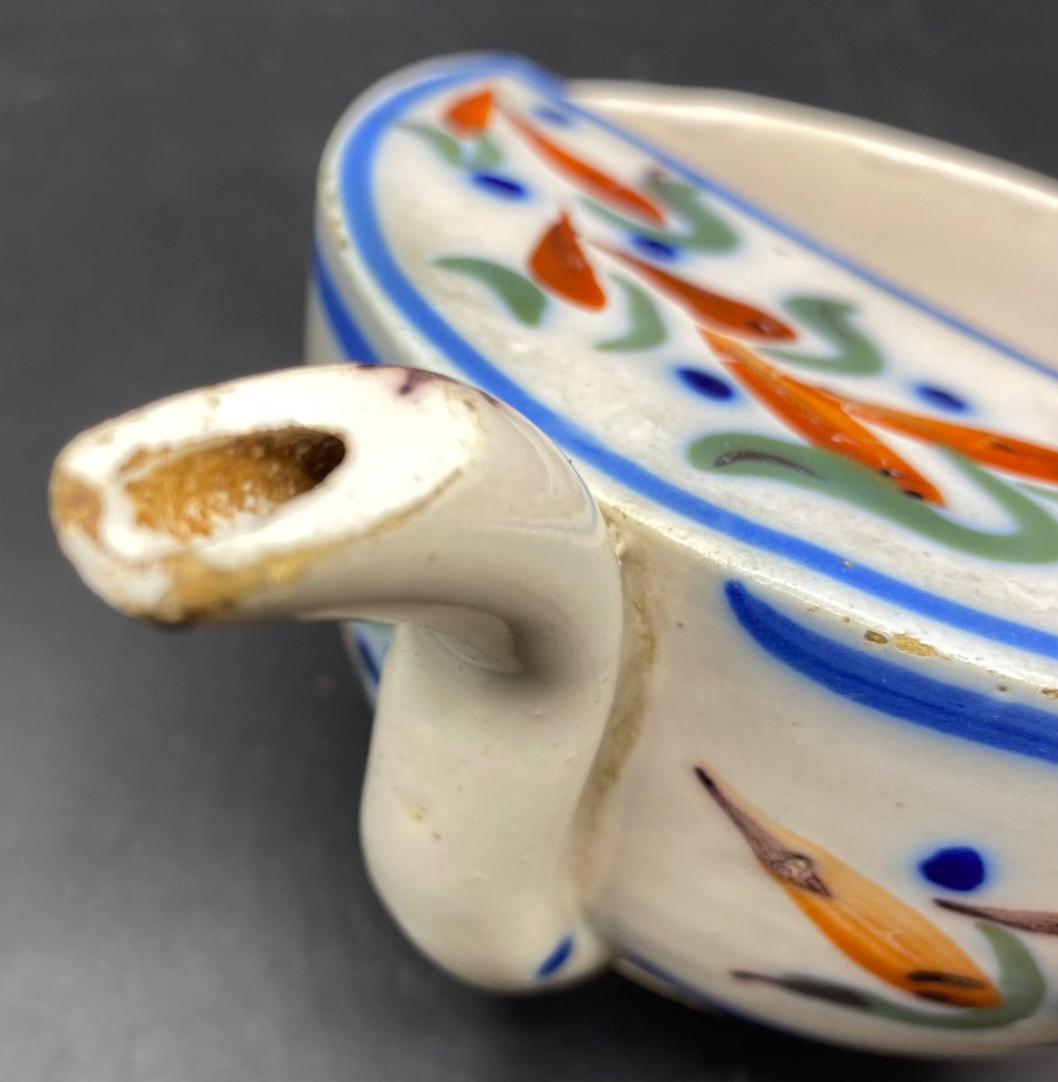 Sick Duck In Painted Enameled Earthenware From The 18th Century From The South-west Auvillars-photo-1